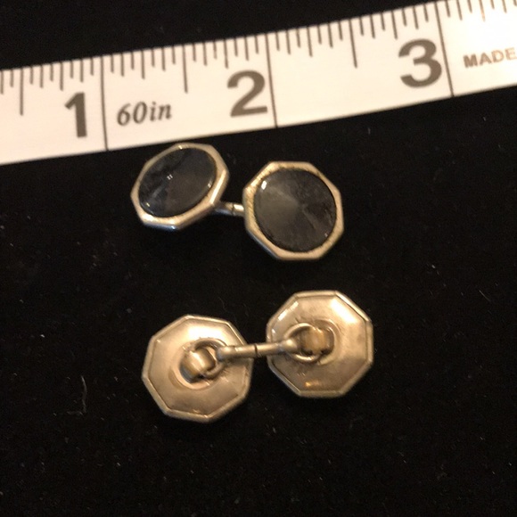 3/$15 ⭐️ Two pair vintage cuff links Hickok and swank silver tone cufflinks (x) - Picture 3 of 5